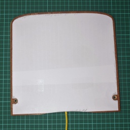 The template cut out and matching the sensor shape perfectly.