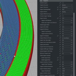 The support preview with all my support settings visible.