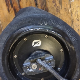 Towards the end it may be easier to press the Rim Saver completely over to the other side of the rim, then pulling it back up will make it pop into place.